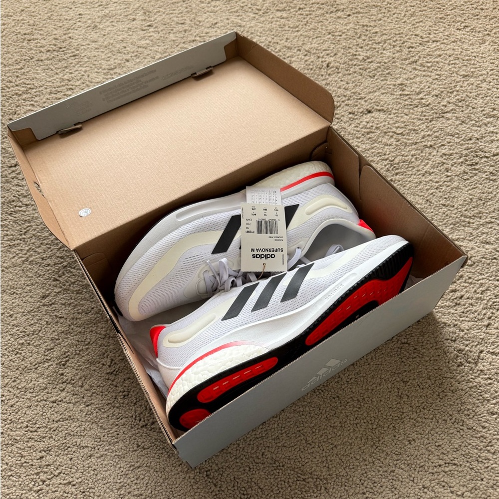 Adidas White and Red Sneakers